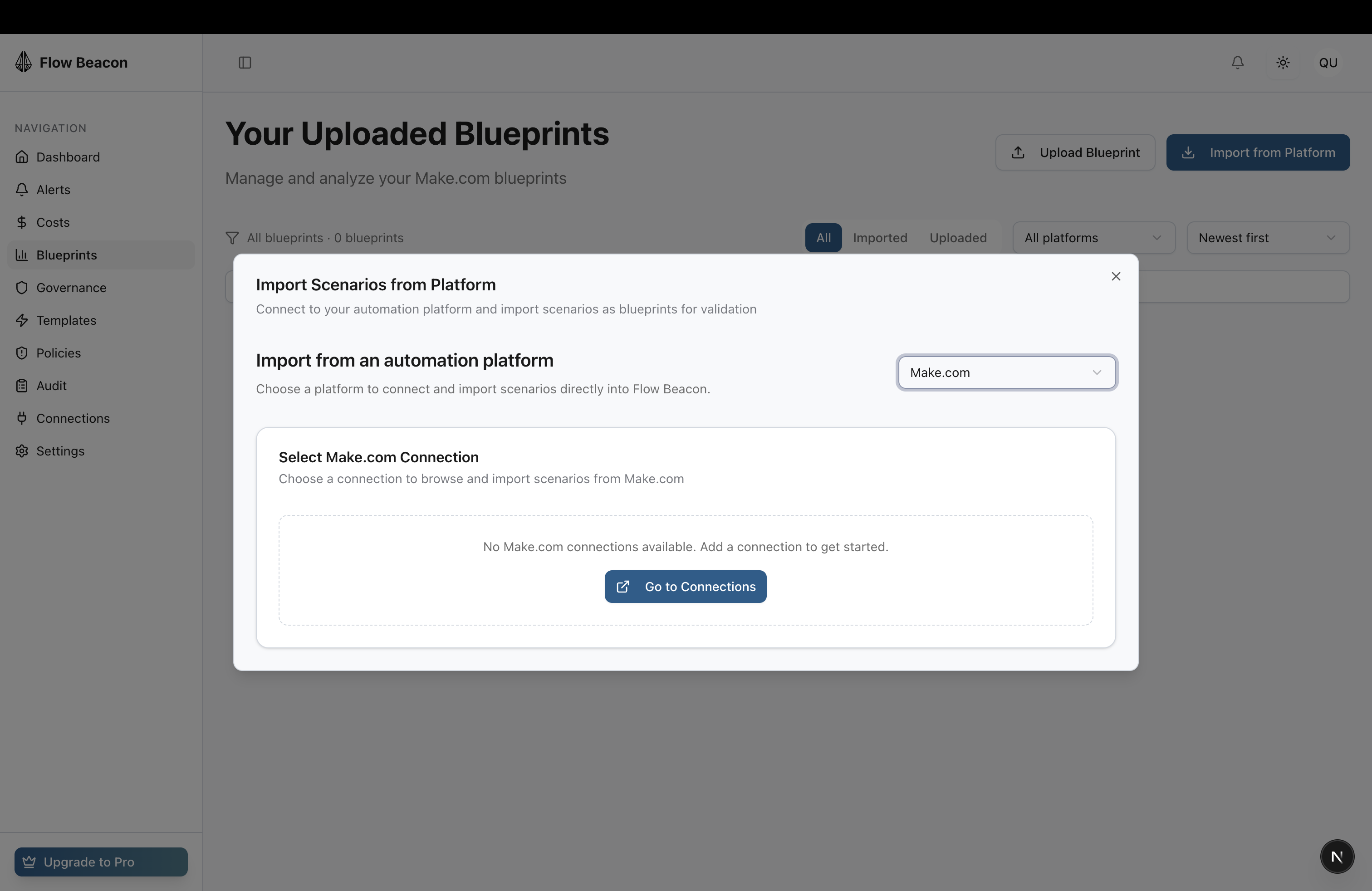 Import from platform